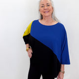 Grace-2 Mix Media Scuba KNit Top