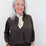 Satin Roll-Tab Blouse