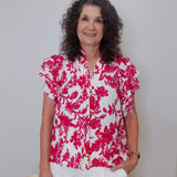 Floral Ruffled Sleeve Blouse