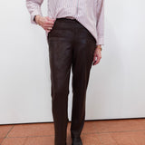 Foiled Silky KNit Pull-On Pant
