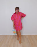 Striped Puff Sleeve Dress