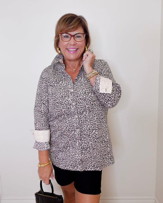 Journey L/S Leopard Blouse