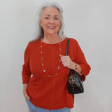 Cotton Pebble Coverstitch Top