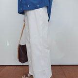 Knit Denim Relaxed Leg Jean