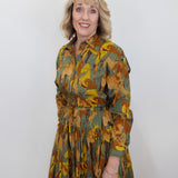 Horse Button Down Maxi Dress