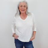 Cotton Slub Soft V-Neck Tee