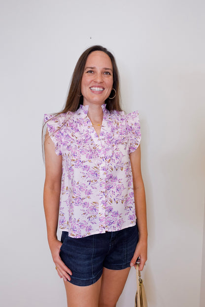 Sleeveless Ruffle Top