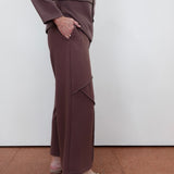 Embellished Seam Wide Leg Pant