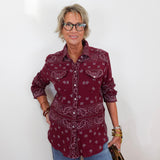 L/S Bandana Button Down Shirt