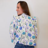 3/4 Sleeve Floral Blouse