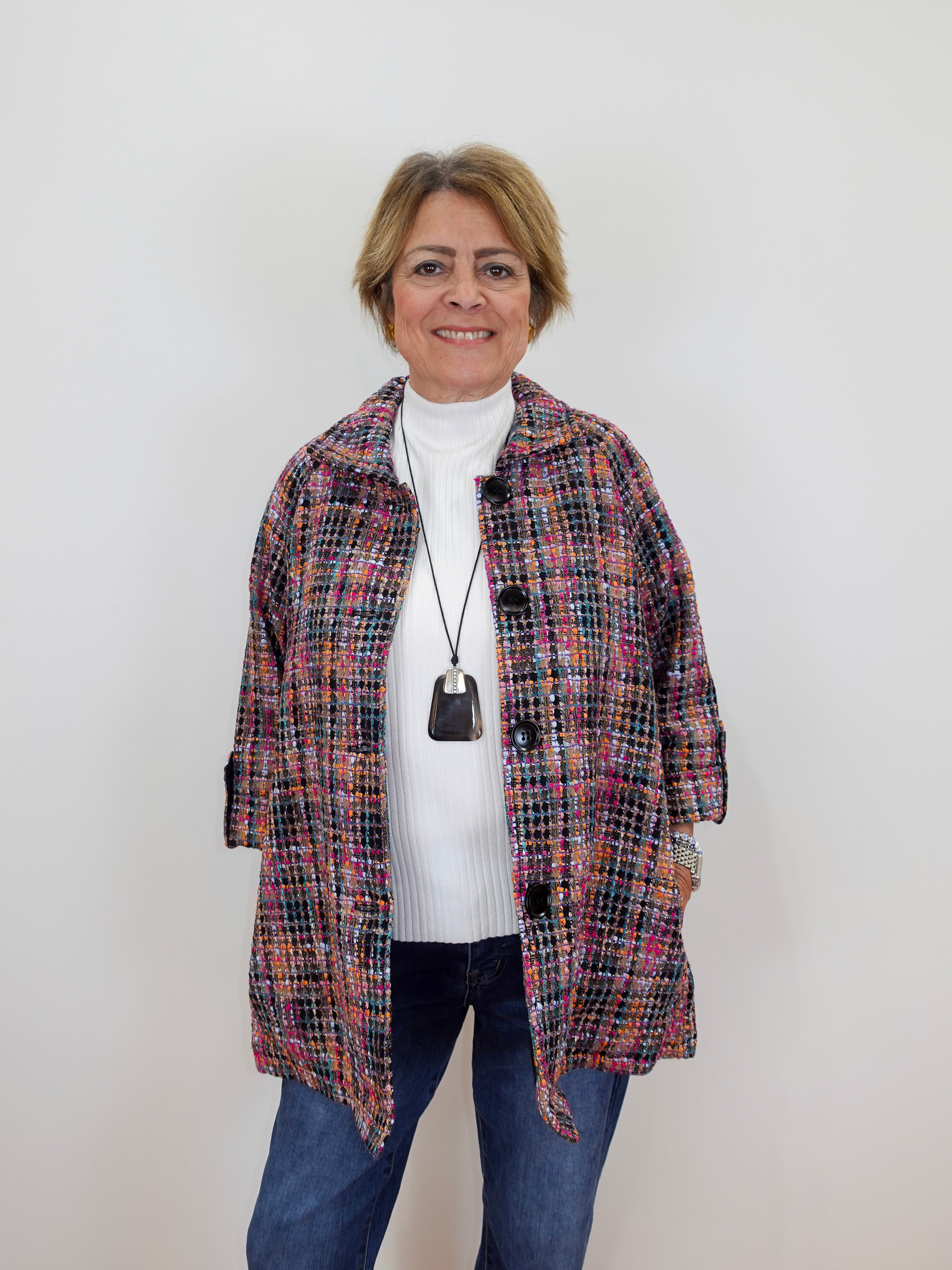 Confetti Tweed Swing Jacket - TresChicTexas