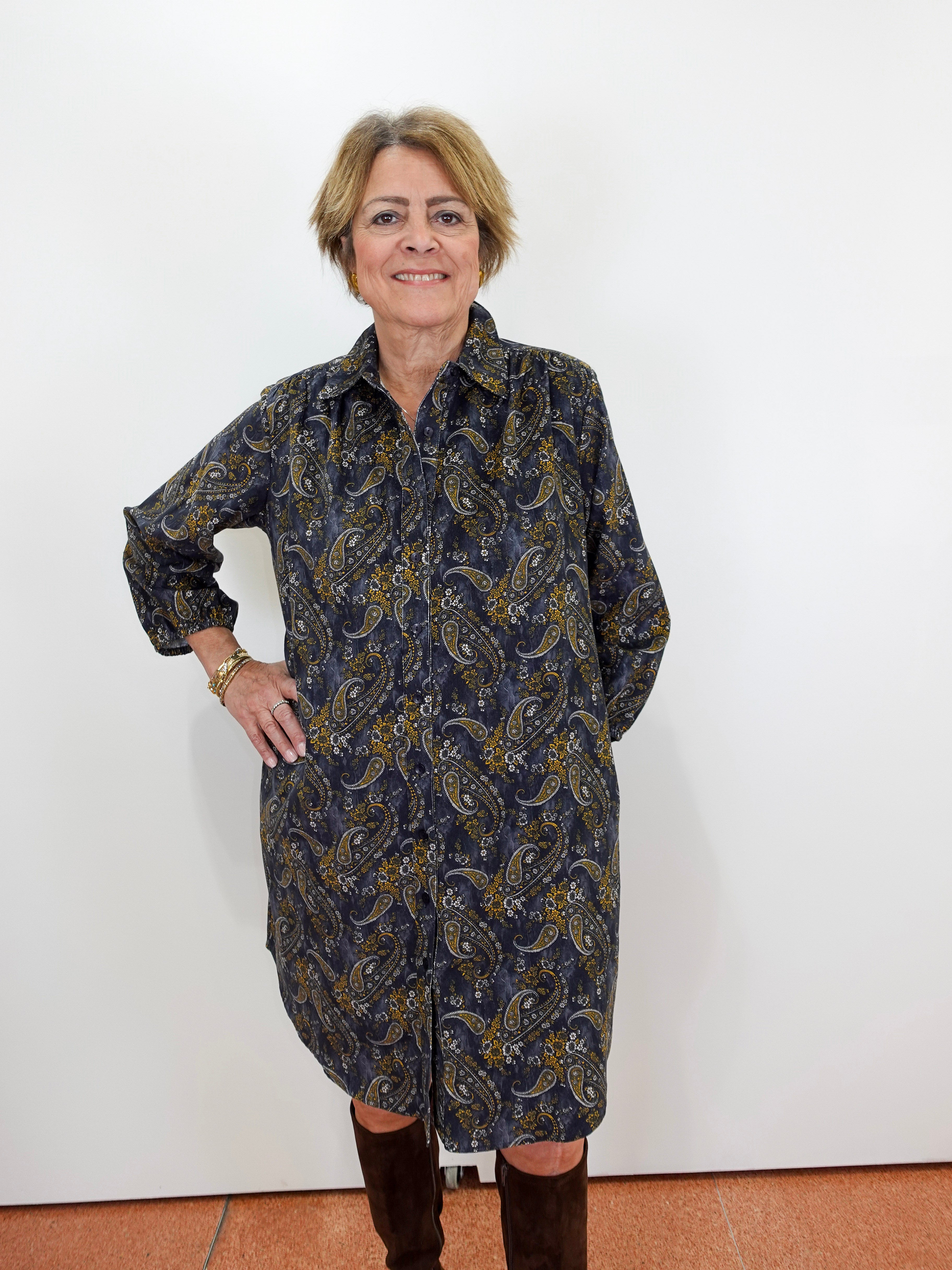 Vintage Paisley Corduroy Dress - TresChicTexas
