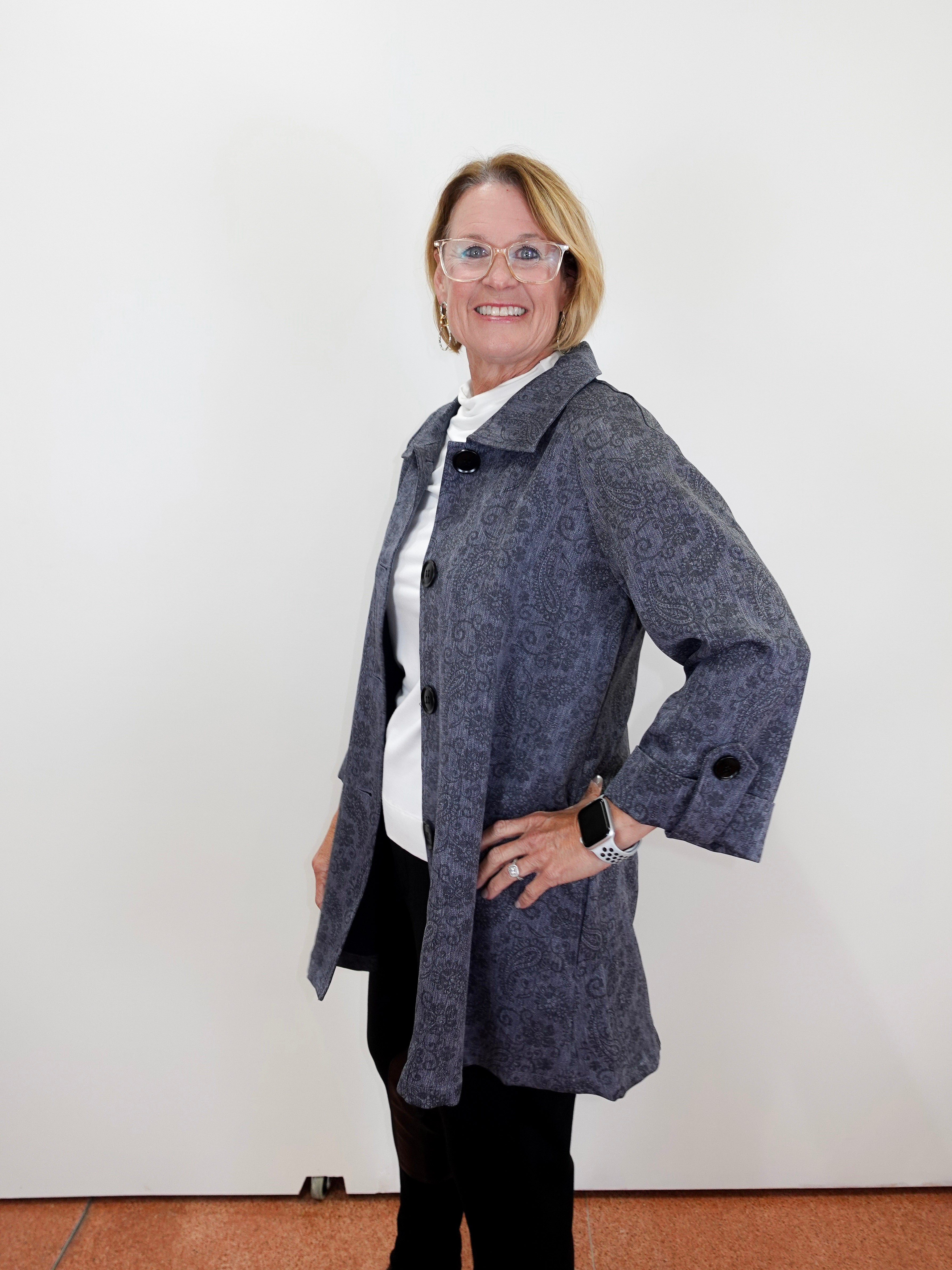 Shadow Paisley Swing Jacket - TresChicTexas