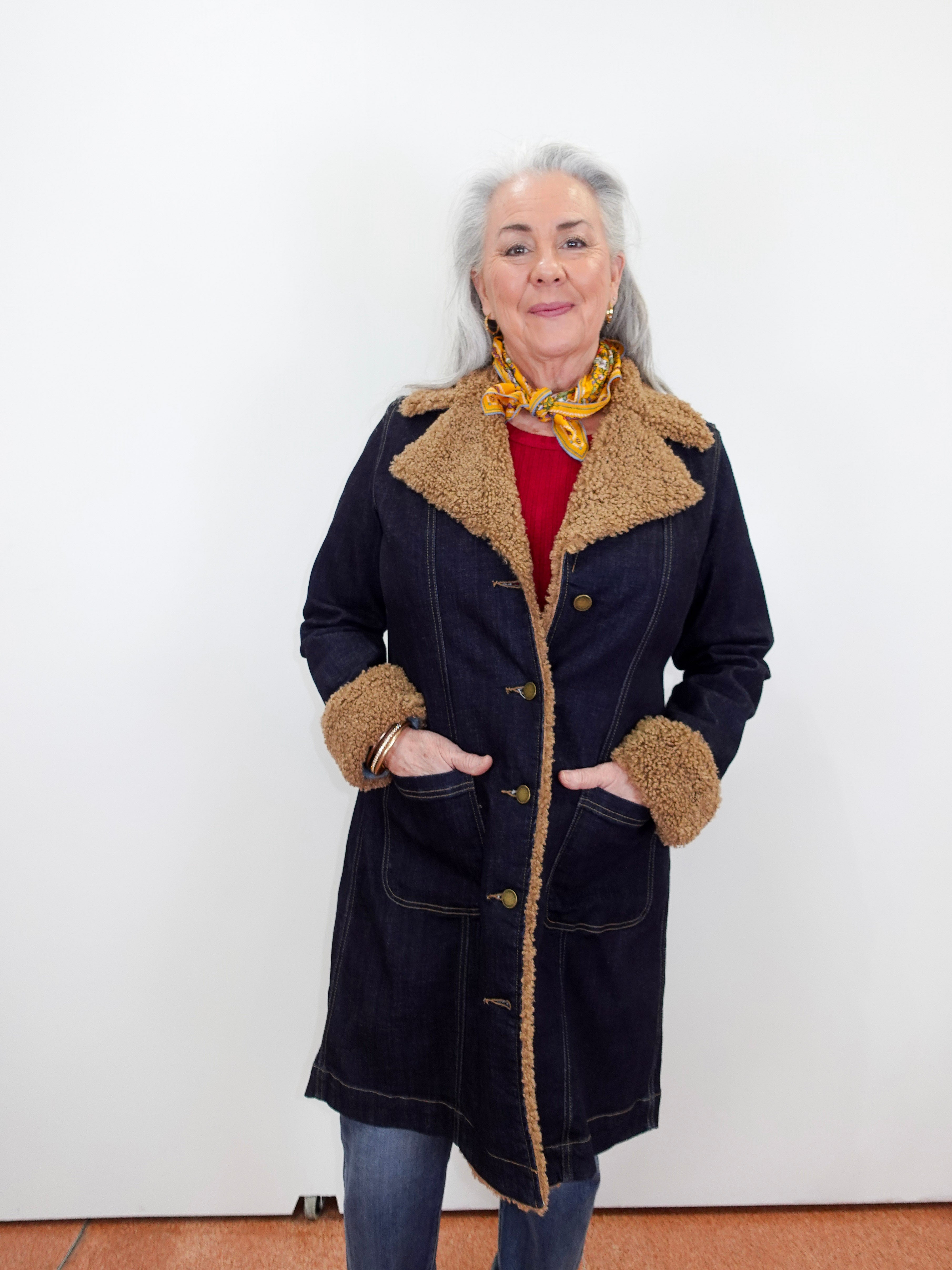 Sherpa Trimmed 38" Jacket - TresChicTexas