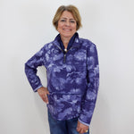 Floral Fleece Quarter Zip PullOver - TresChicTexas