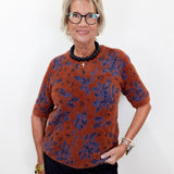 Elbow Sleeve Crew Neck Sweater