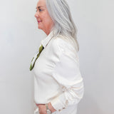 L/S Button Front Blouse