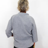 3/4 Sleeve Drawstring Neck Top