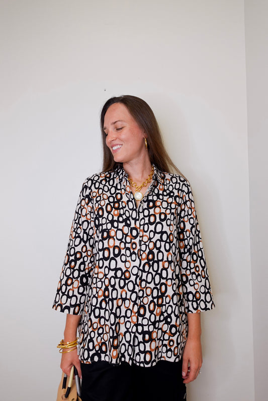 Hidden Placket Big Shirt