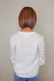 L/S BLOUSE W/ EMBROIDERY CUT OUTS