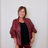 Leather Blazer W/ Zipper