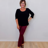 Silky Knit Scoop Neck Top