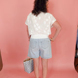 POPOVER BLOUSE W/ WAIST SHIRRING