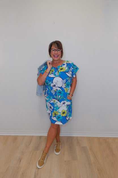 Coastal Cotton Kaftan Dress