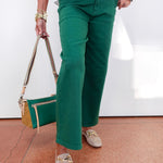 Emerald Wide Leg Crop Pant - TresChicTexas