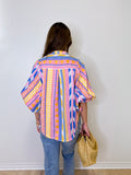 CANDY STRIPED POPOVER TOP