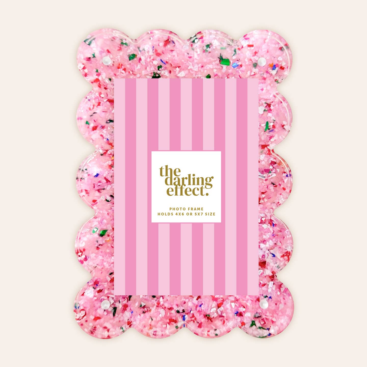 RECTANGLE SCALLOPED ACRYLIC FRAME