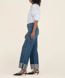 MEG HR FAB AB WIDE LEG ROLL-UP JEAN