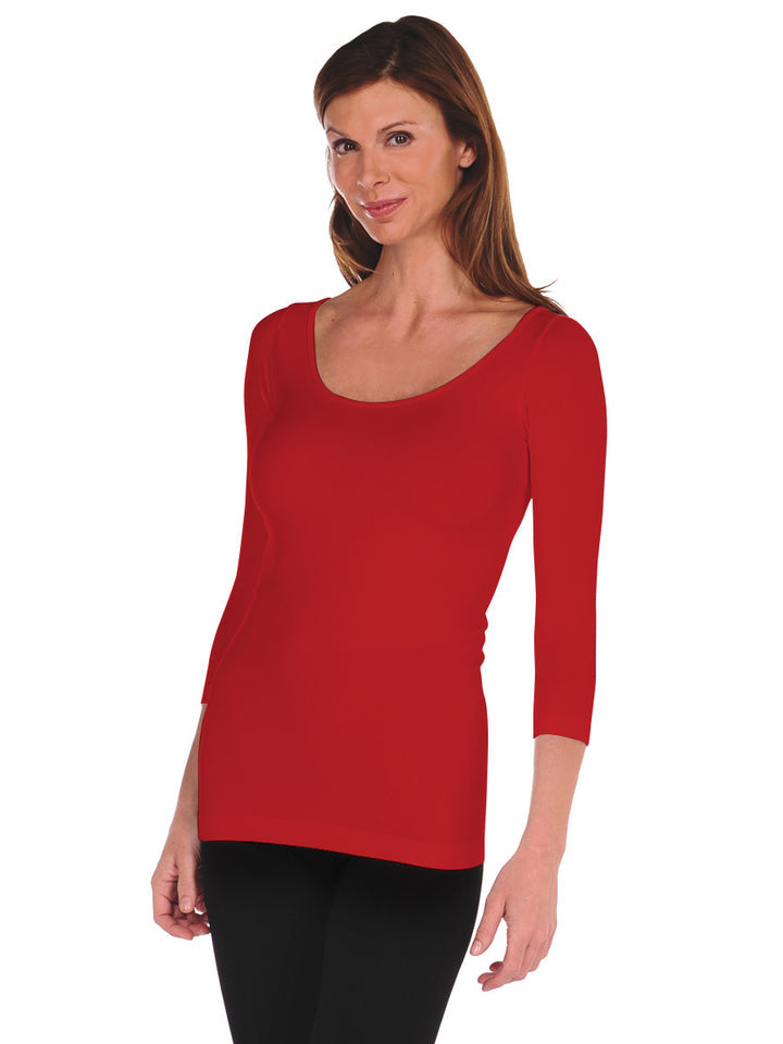 Seamless 3/4 Sleeve Solid Tee