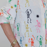 Skeleton Button Up Cotton Shirt