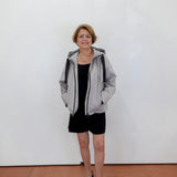 L/S Hooded Zip Front Coat