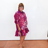 Linen Dress W/ Flounce Hem