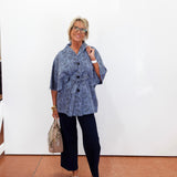Floral Paisley Chambray Capelet