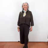 Satin Roll-Tab Blouse