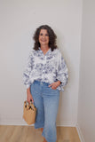 Floral Button Down Gauze Top