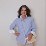 Oxford Ribbon Shirt w/ Trim