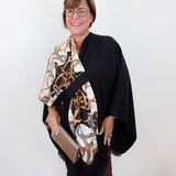 Black Motif Pull Through Wrap