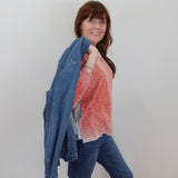 Stretch Denim Embroidered Jacket