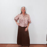 Hickory Pull-On Pleated Skirt