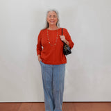Cotton Pebble Coverstitch Top