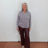 Faux Leather Pull-On Pant