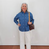 Knit Denim Relaxed Leg Jean