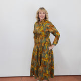 Horse Button Down Maxi Dress