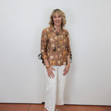 Collared Button Front L/S Blouse