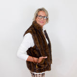 Faux Fur Vest W/ Pockets