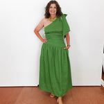 Linen One Shoulder Maxi Dress - TresChicTexas